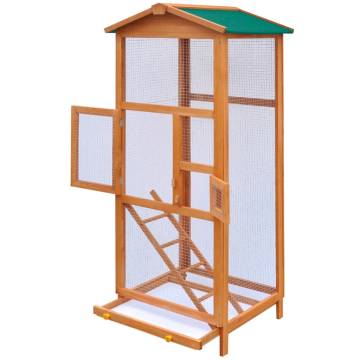 Wooden Bird Cage 65x63x165 cm - Spacious & Durable Aviary