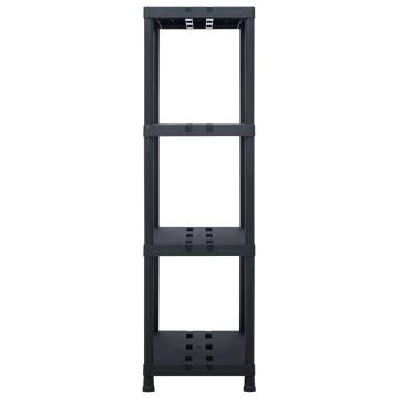 Storage Shelf Rack Black - 220 kg Capacity | 90x40x138 cm