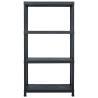 Storage Shelf Racks 5 pcs Black 60x30x138 cm Plastic