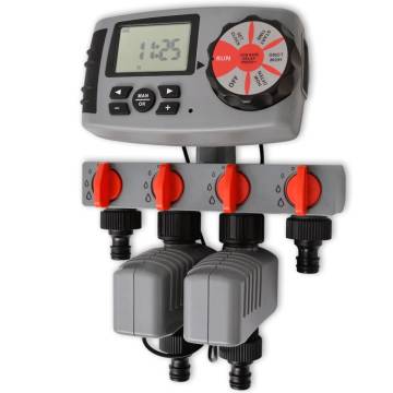 Automatic Water Timer with Moisture Sensor - 4 Stations | Hipomarket