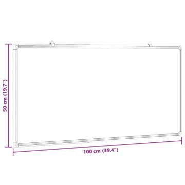 Magnetic Whiteboard 100x50 cm - Ideal for Home & Office