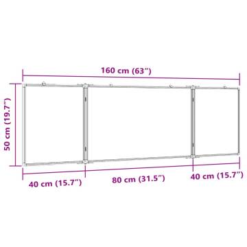 Magnetic Foldable Whiteboard 160x50 cm - Aluminium Frame