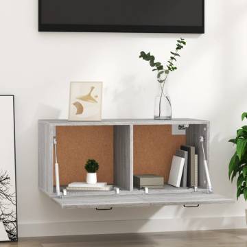 Wall Cabinet Grey Sonoma | Elegant Storage Solution