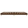 Brown Oak Bed Frame 180x200 cm | Super King Engineered Wood