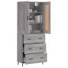 Highboard Grey Sonoma 69.5x34x180 cm - Elegant Storage Solution