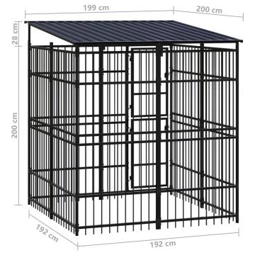 Outdoor Dog Kennel with Roof - Durable & Spacious | Hipomarket