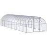 Outdoor Chicken Coop 3x10x2 m Galvanised Steel Size 3 x 10 x 2 m Model without roof 