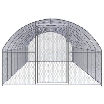 Outdoor Chicken Coop 3x10x2m - Galvanised Steel