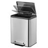 EKO Pedal Bin EcoCasa 30 L Matte Silver - Stylish Waste Solution