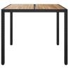 Stylish Garden Table 90x90 cm - Poly Rattan & Acacia Wood