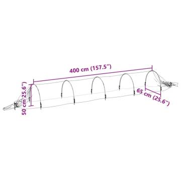 Netting Tunnels 3 pcs 1.5x5 m - Fibreglass & PP - Hipomarket