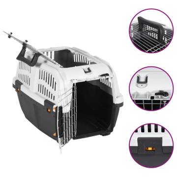 Durable Pet Carrier with Metal Door - 48x31.5x31 cm