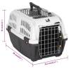 Durable Pet Carrier with Metal Door - 48x31.5x31 cm