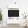 2 Piece TV Cabinet Set White Engineered Wood Colour white Quantity in Package 2 Width 80/100 cm 