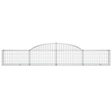 Arched Gabion Baskets - 30 pcs Galvanised Iron | HipoMarket