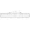 Arched Gabion Baskets - 30 pcs Galvanised Iron | HipoMarket