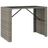 Stylish Grey Bar Table with Glass Top | 145x80 cm | Hipo Market