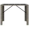 Stylish Grey Bar Table with Glass Top | 145x80 cm | Hipo Market