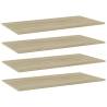 Bookshelf Boards 4 pcs Sonoma Oak 80x30x1.5 cm Engineered Wood Colour sonoma oak Size 80 x 30 x 1.5 cm Quantity in Package 4 