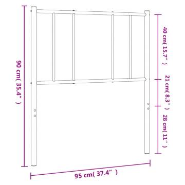 Stylish White Metal Headboard 90 cm for Your Bedroom