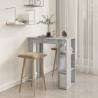 Stylish Concrete Grey Bar Table with Shelf - Compact Design