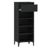 Elegant Black Shoe Rack - Space-Saving Storage Solution