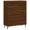 Stylish Highboard Brown Oak - 69.5x34x180 cm | HipoMarket