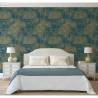 DUTCH WALLCOVERINGS Wallpaper Tropical Dark Blue and Gold Colour dark blue Quantity in Package 1 