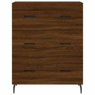 Stylish Highboard Brown Oak - 69.5x34x180 cm | HipoMarket