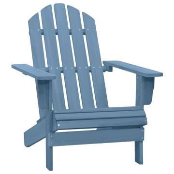 Garden Adirondack Chair Solid Fir Wood Blue | HipoMarket