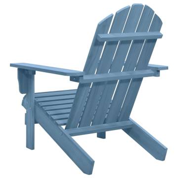 Garden Adirondack Chair Solid Fir Wood Blue | HipoMarket