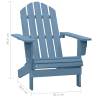 Garden Adirondack Chair Solid Fir Wood Blue | HipoMarket