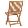 Folding Garden Chairs Set - 4 Pcs Solid Teak Wood