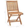 Folding Garden Chairs Set - 4 Pcs Solid Teak Wood