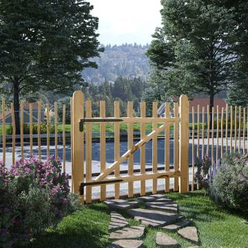 Single Fence Gate Hazel Wood 100x90 cm - Rustic Charm