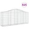 Arched Gabion Baskets 25 pcs - Decorative Garden Barriers