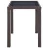 Stylish Brown Poly Rattan Garden Table - 123x60x74 cm