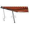 Freestanding Manual Retractable Awning 400x300 cm Orange/Brown Colour multicolour Size 400 x 300 cm Quantity in Package 1 