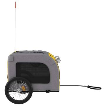 Pet Bike Trailer - Yellow & Grey Oxford Fabric and Iron