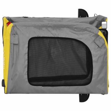 Pet Bike Trailer - Yellow & Grey Oxford Fabric and Iron