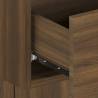 Wall-mounted Bedside Cabinets - 2 pcs Brown Oak | Hipo Market