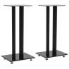 Speaker Stands 2 pcs Tempered Glass 2 Pillars Design Black Colour black Model 2 pillars 