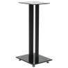 Speaker Stands 2 pcs | Tempered Glass & Pillars Design - Black