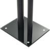 Speaker Stands 2 pcs | Tempered Glass & Pillars Design - Black