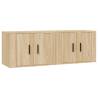 Wall-Mounted TV Cabinets 2 pcs Sonoma Oak - Stylish Storage