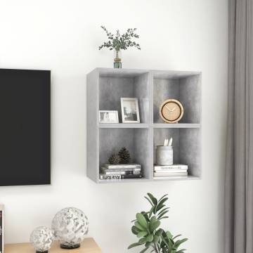 Wall Cabinets - 4 pcs Concrete Grey 37x37x37 cm - Hipomarket