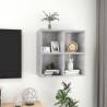 Wall Cabinets - 4 pcs Concrete Grey 37x37x37 cm - Hipomarket