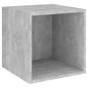 Wall Cabinets - 4 pcs Concrete Grey 37x37x37 cm - Hipomarket