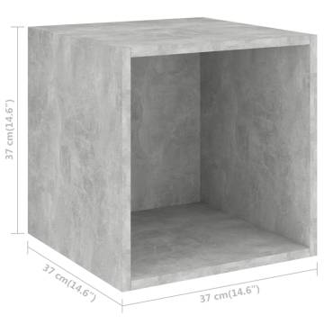 Wall Cabinets - 4 pcs Concrete Grey 37x37x37 cm - Hipomarket