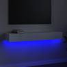 TV Cabinet with LED Lights - High Gloss White | 120x35x15.5 cm